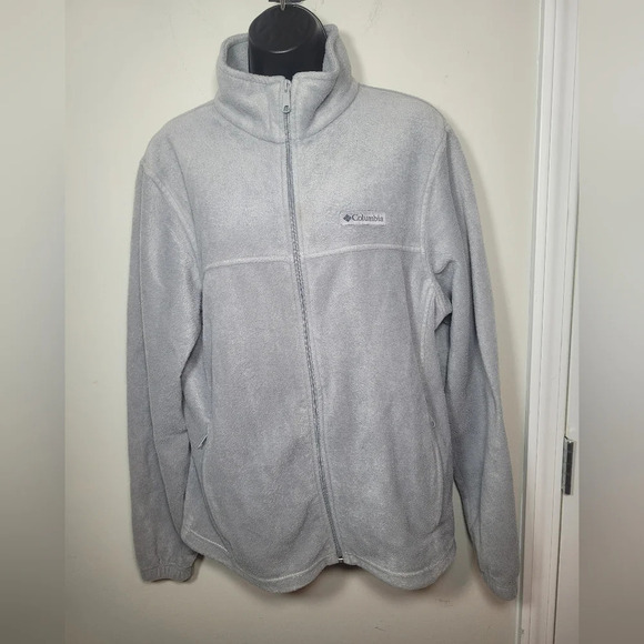 Columbia Fleece Full Zip Grey Jacket sz M - Picture 1 of 9